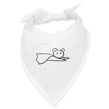 Fliegender Bär Tier Symbol retter retten - Bandana - Weiß - Vorne