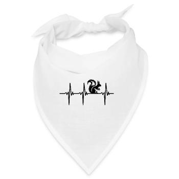 Herzschlag für putzige Eichhörnchen - Bandana - Weiß - Vorne
