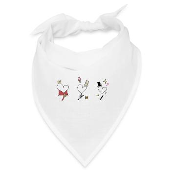 herzen herz - Bandana - Weiß - Vorne