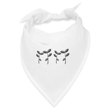 pflanze symbol natur grün blätter - Bandana - Weiß - Vorne
