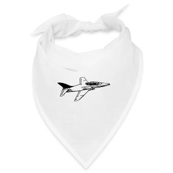 Jet Flugzeug Flieger - Bandana - Weiß - Vorne