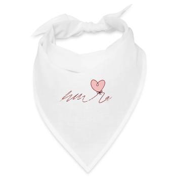 roter faden herz liebe schleife - Bandana - Weiß - Vorne
