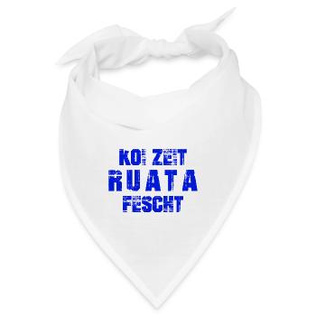 Koi Zeit Ruatafescht Rutenfest Ravensburg - Bandana - Weiß - Vorne