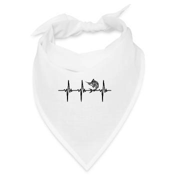 Herzschlag für Marline Schwertfische - Bandana - Weiß - Vorne