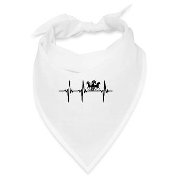 Herzschlag für stolze Wildpferde - Bandana - Weiß - Vorne