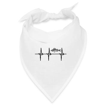 Herzschlag für Barsche und Raubfische - Bandana - Weiß - Vorne