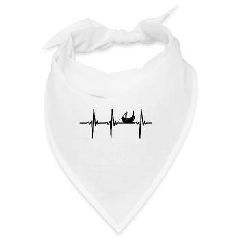Herzschlag für Gondolieri mit Gondel - Bandana - Weiß - Vorne