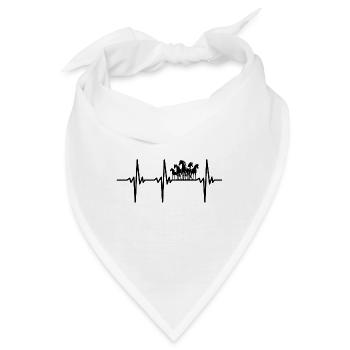 Herzschlag für Wildpferde Herde - Bandana - Weiß - Vorne