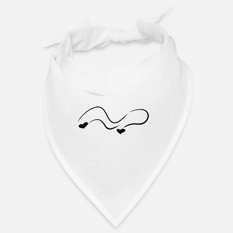 hearts pattern wave line curve Bandana