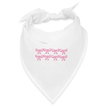 schleifen linie rosa fliege - Bandana - Weiß - Vorne
