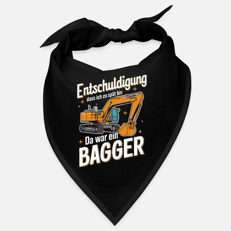 Baggerfahrer Bauarbeiter Baustelle Baumaschine Bandana