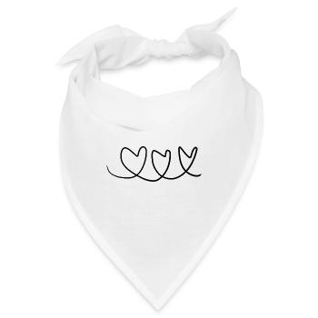 herzen herz - Bandana - Weiß - Vorne