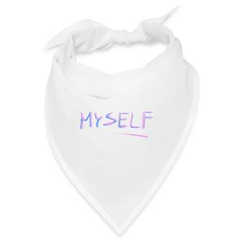 ich mich selbstliebe linie lila - Bandana - Weiß - Vorne