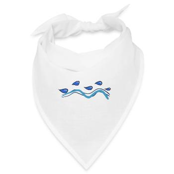 linie tropfen wasser symbol linien - Bandana - Weiß - Vorne