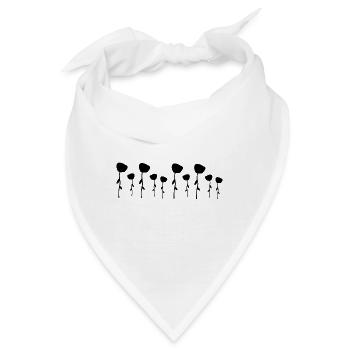 rosen blumen blume pflanzen - Bandana - Weiß - Vorne