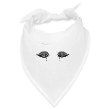 augen düster böse emotionen traurig - Bandana - Weiß - Vorne