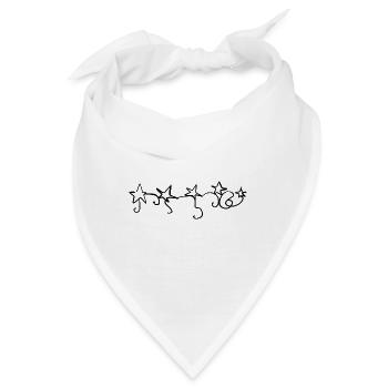 sterne verbunden linie kette symbol - Bandana - Weiß - Vorne