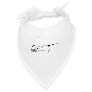Stachelrochen im eleganten Flug - Bandana - Weiß - Vorne