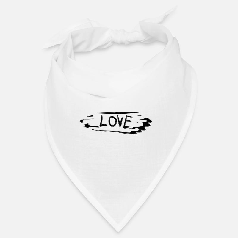 Love Text Pattern Symbol Stroke Bandana