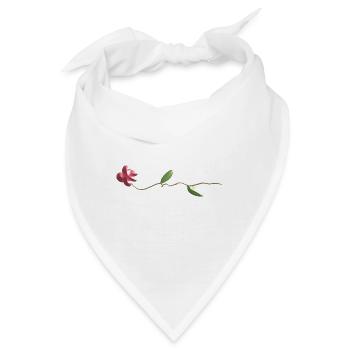 pinke blume rose pflanze - Bandana - Weiß - Vorne