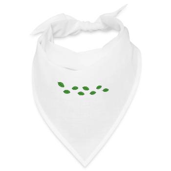 grüne blätter wind natur muster - Bandana - Weiß - Vorne