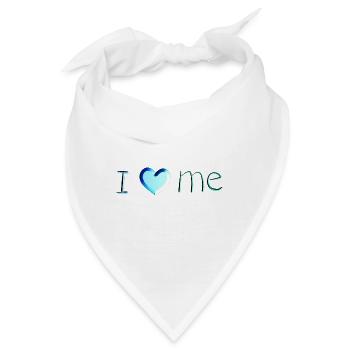 ich liebe mich schrift blau - Bandana - Weiß - Vorne