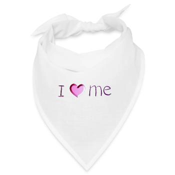 ich liebe mich schrift pink - Bandana - Weiß - Vorne