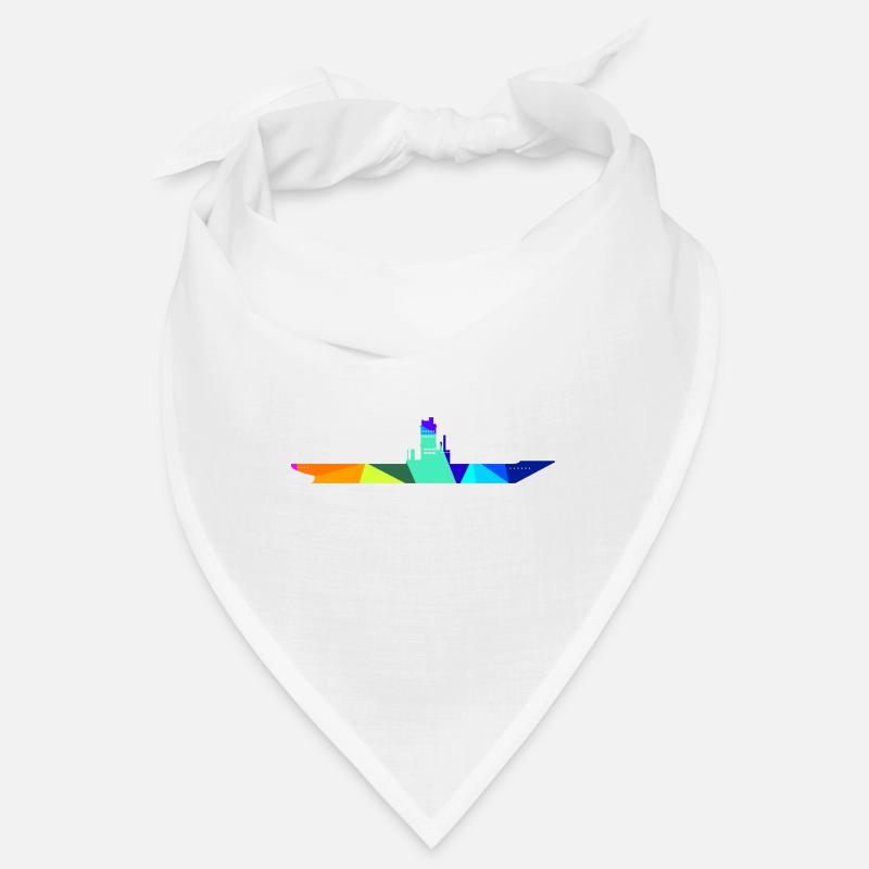 Porte-avions Rainbow Polygon Ships Bandana