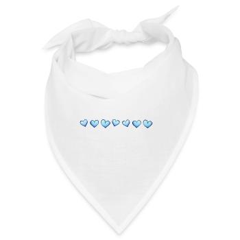 herzen symbol herz linie blau - Bandana - Weiß - Vorne