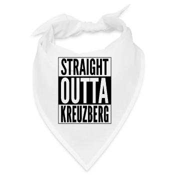 Straight Outta Kreuzberg Stadtteil in Berlin - Bandana - Weiß - Vorne
