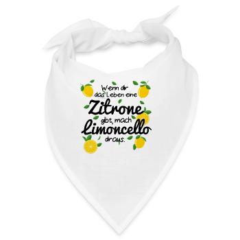 Limoncello Zitronen Italien Tequila Lemon Geschenk - Bandana - Weiß - Vorne