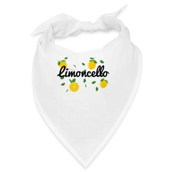 Limoncello Zitronen Italien Tequila Lemon Geschenk - Bandana - Weiß - Vorne