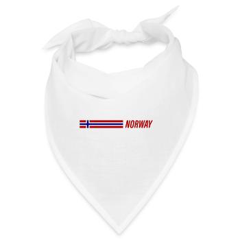 Norwegen Fahne - Bandana - Weiß - Vorne