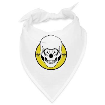 Radioactive Skull - Bandana - Weiß - Vorne