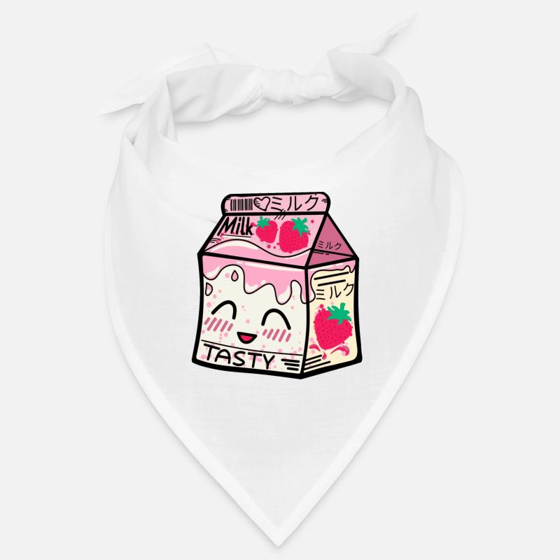Strawberry Milk Pack kawaii Bandana