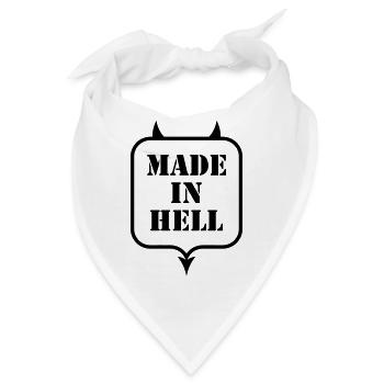 MADE IN HELL - Bandana - Weiß - Vorne
