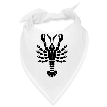 Hummer / lobster (1c) - Bandana - Weiß - Vorne