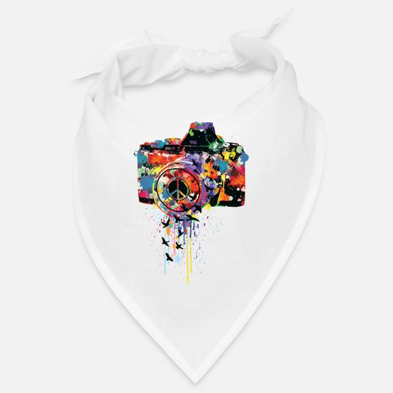 splattered camera Bandana