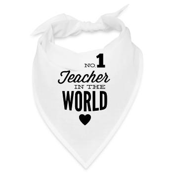 Bester Lehrer der Welt - Bandana - Weiß - Vorne