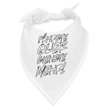 quer siehst du mehr - Bandana - Weiß - Vorne