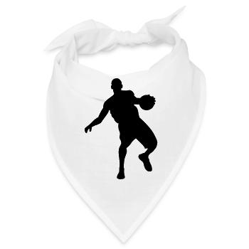 Basketball Spieler Dribbling - Bandana - Weiß - Vorne