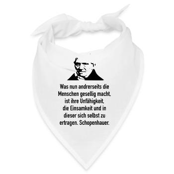 Schopenhauer: Was nun andrerseits die Menschen ge - Bandana - Weiß - Vorne