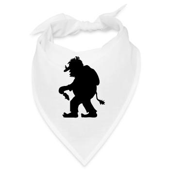 Norwegischer Troll | Trollfigur mit Tannenbaum - Bandana - Weiß - Vorne