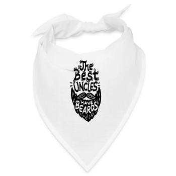 The Best Uncles Have Beards - Bart Vollbart Rasur - Bandana - Weiß - Vorne