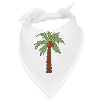 Palme - Bandana - Weiß - Vorne