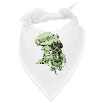 BOOM - Gamer Zocker Gaming Player Spieler Geschenk - Bandana - Weiß - Vorne