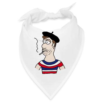 Frankreich - Bandana - Weiß - Vorne