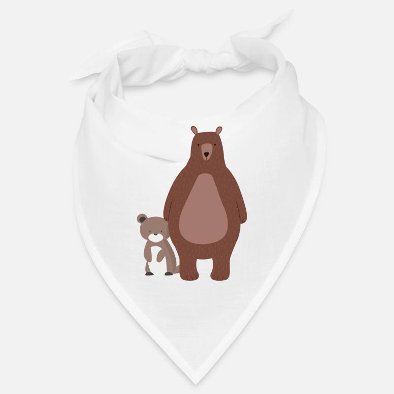 Mama Bär oder Papa Bär mit Babybär Bärchen Bandana