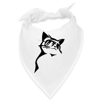 Mode-Katze von Custom - Bandana - Weiß - Vorne