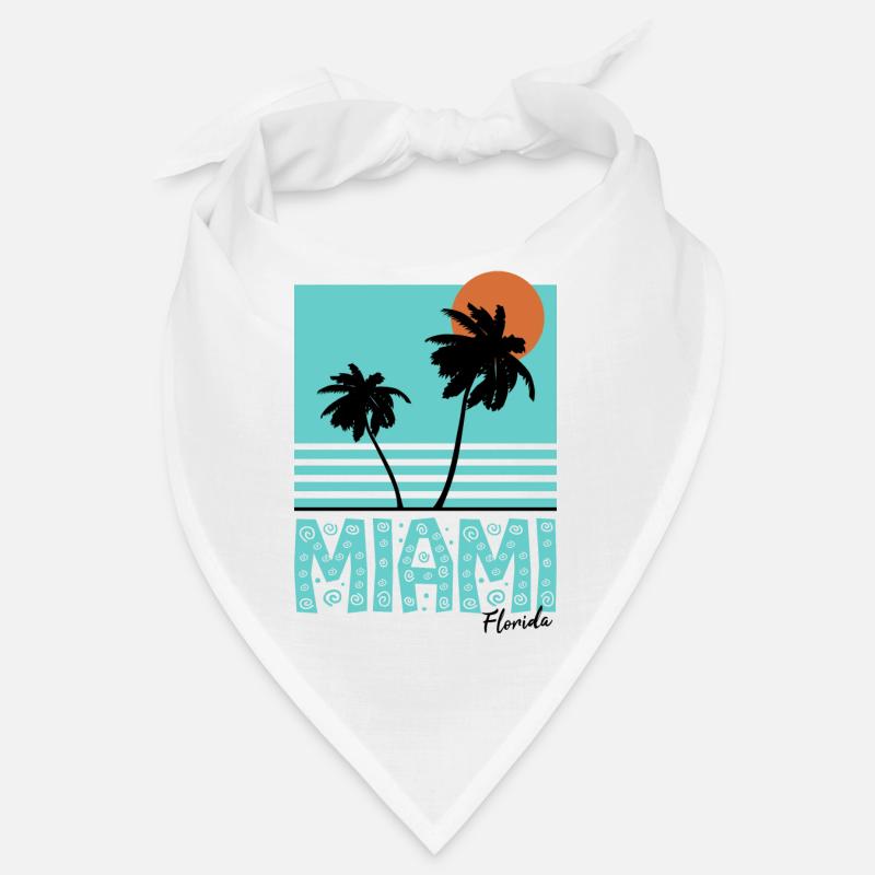 Miami Florida palm trees sun gift idea Bandana